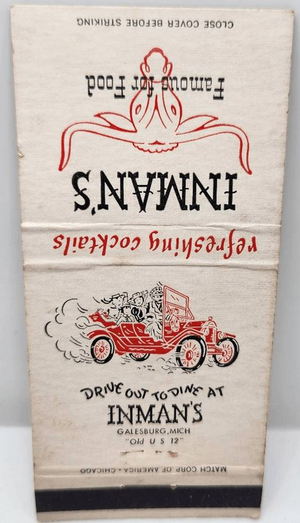 Inmans Restaurant - Matchbook (newer photo)